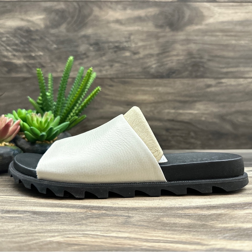 NIB Sorel Roaming Decon Leather Slide Sandal Sea Salt - Picture 6 of 12